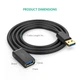 Подовжувач UGREEN US129 USB 3.0 Extension Male Cable 1m (Black) (UGR-10368) (UGR-10368) - зображення 4