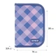 Пенал без наполнения Kite Purple Chequer K24-622-3, 1 отделение, 2 отворота 20x14x3.9 розово-фиолетовый - изображение 2