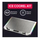 Охлаждающая подставка для ноутбука 15.6 дюймов Ice Coorel A17, 6x80mm 2100RPM, 2xUSB, RGB - изображение 6