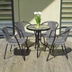 Комплект 6шт. садових стільців зі штучного ротангу Garden Chair Prato SC-039P Сірий - зображення 9