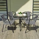 Комплект 6шт. садових стільців зі штучного ротангу Garden Chair Prato SC-039P Сірий - зображення 10