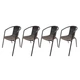Комплект 4шт. садовых стульев с искусственного ротанга Garden Chair Prato SC-039P Коричневый - изображение 1