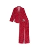 Жіноча піжама (штани + Сорочка) Victoria's Secret Flannel Long Pajama L Red Swirl Heart - зображення 3
