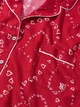 Жіноча піжама (штани + Сорочка) Victoria's Secret Flannel Long Pajama L Red Swirl Heart - зображення 4