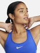 Спортивный топ для зала женский Nike W Nk Swsh Med Spt Bra DX6821-405 L Голубой/Белый (196974983187) - изображение 3