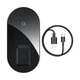 Зарядка Qi BASEUS Simple 2in1 Wireless Charger Pro Edition For Phones + Pod |15W| (WXJK-C02) Колір Black - зображення 1