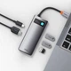 HUB адаптер BASEUS Type-C Metal Gleam Series 5-in-1 Multifunctional Docking Station |3USB, HDMI, Type-C, 100W PD| (CAHUB-CX0G) - изображение 6