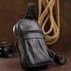 Сумка-слінг чоловіча шкіряна Vintage leather-20000 Чорна - изображение 7
