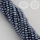 Бусины Swarovski огранка рондель 4х3.5 мм 42 см (+-120 шт.) Синий темный металлик (БС4028а13) - изображение 1
