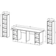 Компьютерный стол со стеллажами для 2 детей Kidsbunkbed 278 х 60 х 149 см цвет белый - изображение 2