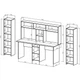 Компьютерный стол с пеналами и надстройкой для 2 детей Kidsbunkbed 245 х 60 х 149 см цвет дуб сонома белый - изображение 2