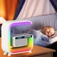 Ночник аккумуляторный RGB G3 с беспроводной зарядкой и Bluetooth колонкой 3W Smart Light Sound Machine белая - изображение 2