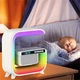 Ночник аккумуляторный RGB G3 с беспроводной зарядкой и Bluetooth колонкой 3W Smart Light Sound Machine белая - изображение 6