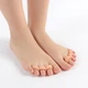 Силіконова міжпальцевий коректор елайнер на три пальці Hallux Valgus Beige - изображение 4
