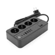 Сетевой фильтр G13, 3000W, 4 Socket + 4 USB 3,2А + 2 Type-C, 2м, Black, Box - изображение 5