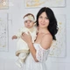 Одежда для крещения девочки с льняным кружевом Мамине Сонечко 80 размер Ляля-краля велюр молоко (арт.11203-4) - изображение 3