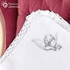 Крыжма тонкая Мамине Сонечко Ангел с крылышками серебряная вышивка белый лен 100*100 см (3107-Б) - изображение 3