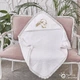 Крыжма-полотенце Мамине Сонечко Ангел спит золотая вышивка белый лен + белая банная махра 80*80 см (31081-А) - изображение 1