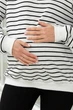 Свитшот в полоску для беременных и кормящих Rimini L-XL Lullababe Белый с черным - изображение 7