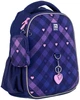 Рюкзак шкільний каркасний Kite Check and Hearts 35x26x13.5 см Фіолетовий (K24-555S-1) - зображення 3