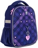 Рюкзак шкільний каркасний Kite Check and Hearts 35x26x13.5 см Фіолетовий (K24-555S-1) - зображення 4