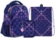 Шкільний набір Kite Check and Hearts 35x26x13.5 см Фіолетовий (SET_K24-555S-1) - зображення 1