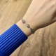 Браслет граціозний з фіанітами медична сталь родій (x072) - зображення 2