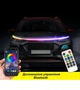 Динамічне підсвічування капота 150см RGB 12-24V гнучка різнокольорова стрічка bluetooth управління - зображення 3