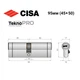 Цилиндр CISA Astral Tekno PRO 95 (45*50) никель матовый 3 ключа - изображение 8