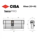 Цилиндр CISA Astral Tekno PRO 80 (35*45) никель матовый 3 ключа - изображение 8