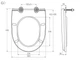 Сидіння для унітазу SoloPlast SP2, кріплення пластик, 360х440 мм - зображення 4
