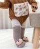 Теплые носки детские из мягкой махровой ткани коричневые one size 0-4 года - изображение 3