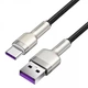 Кабель Baseus Cafule Metal Data Cable USB to Type-C 66W 6A 1м (CAKF000101) Black - изображение 2