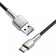 Кабель Baseus Cafule Metal Data Cable USB to Type-C 66W 6A 1м (CAKF000101) Black - изображение 3