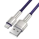 Кабель Baseus Cafule Metal Cable USB to Lightning 2.4A 2м (CALJK-B05) Purple - изображение 5