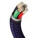 Кабель Baseus Cafule Metal Cable USB to Lightning 2.4A 2м (CALJK-B05) Purple - изображение 7