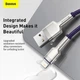 Кабель Baseus Cafule Metal Cable USB to Lightning 2.4A 2м (CALJK-B05) Purple - изображение 9