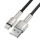 Кабель Baseus Cafule Metal Cable USB to Lightning 2.4A 0.25м (CALJK-01) Black - изображение 7