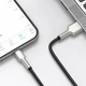 Кабель Baseus Cafule Metal Cable USB to Lightning 2.4A 0.25м (CALJK-01) Black - изображение 2
