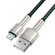 Кабель Baseus Cafule Metal Cable USB to Lightning 2.4A 2м (CALJK-B06) Green - изображение 5