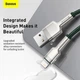 Кабель Baseus Cafule Metal Cable USB to Lightning 2.4A 2м (CALJK-B06) Green - изображение 9