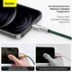 Кабель Baseus Cafule Metal Cable USB to Lightning 2.4A 2м (CALJK-B06) Green - изображение 10