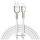 Кабель Baseus Cafule Metal Cable USB to Lightning 2.4A 2м (CALJK-B02) White - изображение 1