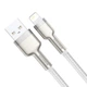 Кабель Baseus Cafule Metal Cable USB to Lightning 2.4A 2м (CALJK-B02) White - изображение 3