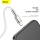 Кабель Baseus Cafule Metal Cable USB to Lightning 2.4A 2м (CALJK-B02) White - изображение 13