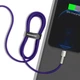 Кабель Baseus Cafule Metal Cable USB to Lightning 2.4A 1м (CALJK-A05) Purple - изображение 4