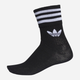 Komplet dziecięcy skarpet 3 pary Adidas Mid Cut Crw Sck DX9092 27-30 Czarny (4059812281356) - obraz 1