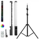 Лампа Led аккумуляторная меч RGB Light Stick с пультом и штативом 2м светодиодная разноцветная лампа палка - изображение 7