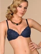 Бюстгальтер push-up gel с кружевными чашками Leilieve 991 65B Синий - изображение 4