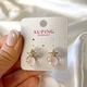Серьги позолота Xuping Ювелирная бижутерия Классические с розовым камнем Золотистый 16 мм S15215 - изображение 2